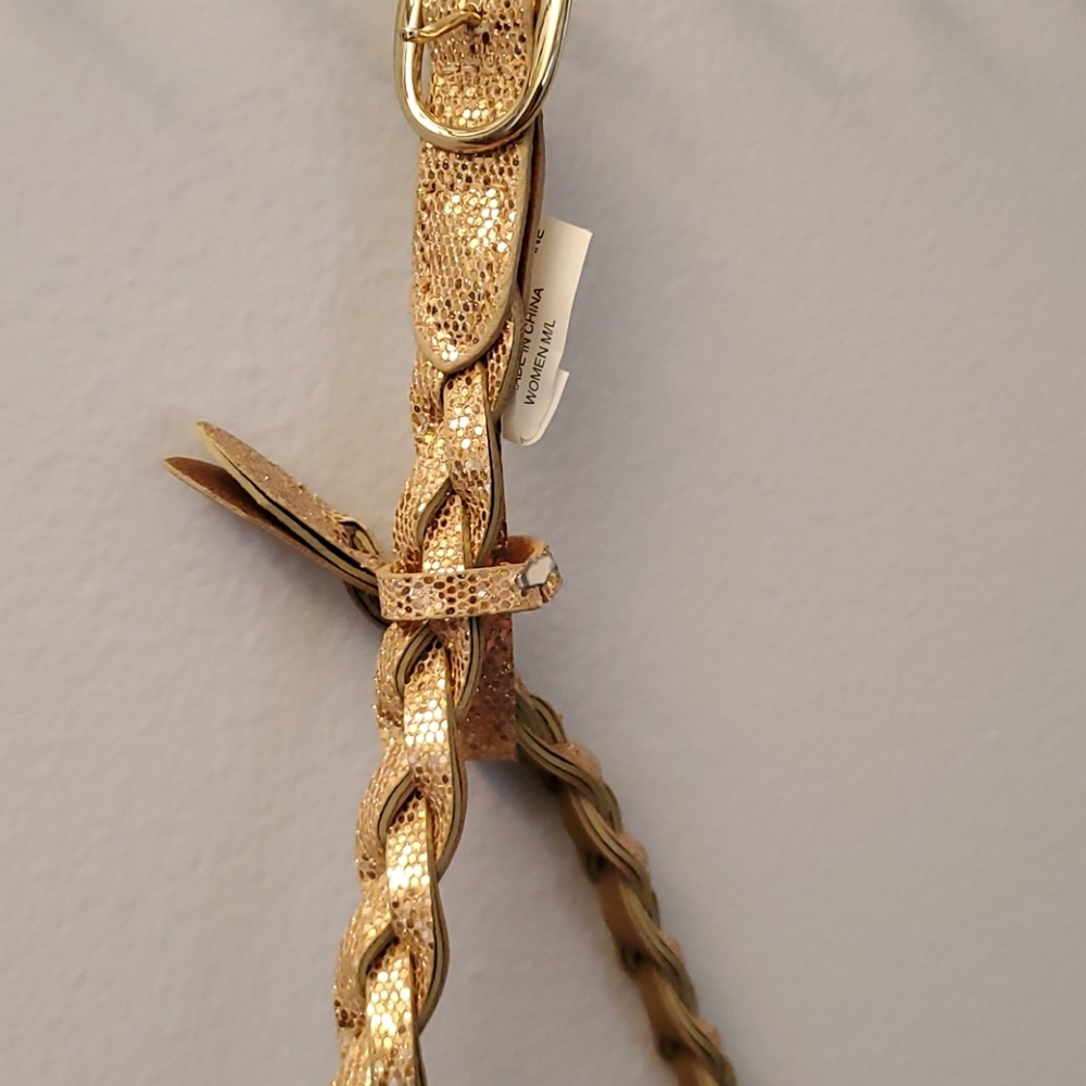 Gold braided belt